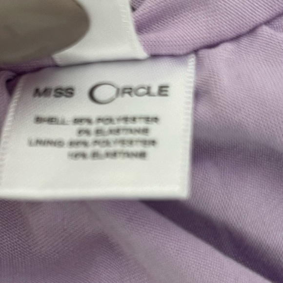 NWT Miss Circle PARRIS LAVENDER METALLIC CUTOUT RUCHED CHIFFON MAXI DRESS - Picture 10 of 11